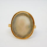 George III 18ct Gold & Chalcedony Agate Armorial Seal Signet Ring Antique c1780