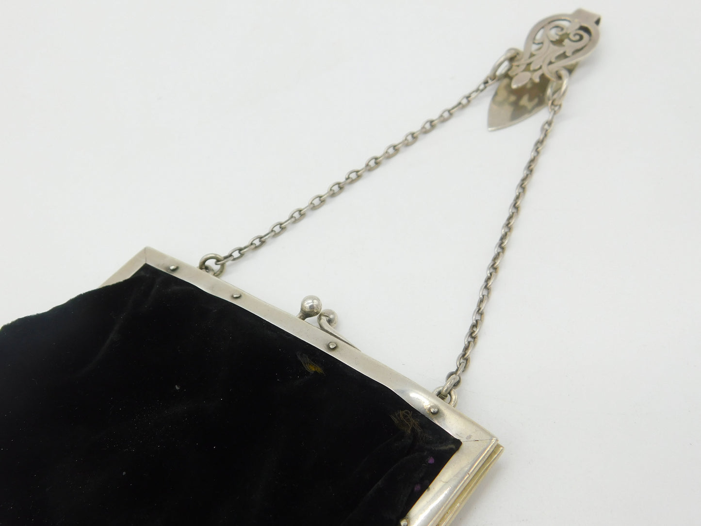 Edwardian Sterling Silver Mounted Ladies Purse Antique 1903 London