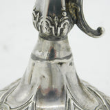 Victorian Sterling Silver Floral Form Chamberstick Antique 1848 Sheffield