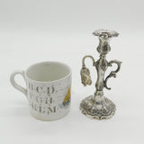 Victorian Sterling Silver Floral Form Chamberstick Antique 1848 Sheffield