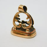 George III 9ct Rose Gold & Carnelian Intaglio Fob Seal Antique c1800