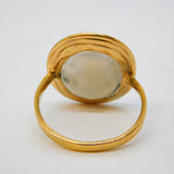 George III 18ct Gold & Chalcedony Agate Armorial Seal Signet Ring Antique c1780