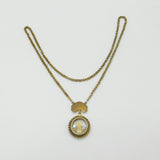 Early Spanish Sterling Silver Gilt Floral Reliquary Necklace c1720 Colonial