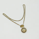 Early Spanish Sterling Silver Gilt Floral Reliquary Necklace c1720 Colonial
