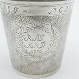 18th Century Norwegian Sterling Silver Breaker Cup Antique c1730s 'ASM'
