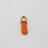 George III Miniature 9ct Gold Carved Coral Lucky Figa Charm Antique c1790