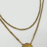 Early Spanish Sterling Silver Gilt Floral Reliquary Necklace c1720 Colonial