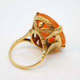 George IV 9ct Gold & Carnelian Agate Royal Armorial Signet Ring Antique c1830