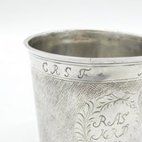 18th Century Norwegian Sterling Silver Breaker Cup Antique c1730s 'ASM'