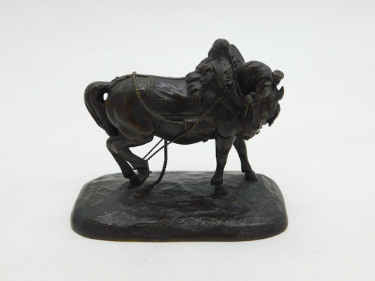 Theodore Gechter (1796-1844) French Bronze Sculpture Mongolian Horse Antique