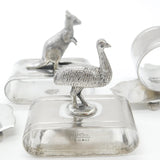 Victorian Set Of Silver Plated EPNS Australian Themed Napkin Rings Antique c1900