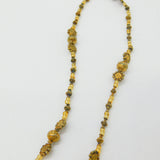 Early Spanish Sterling Silver Gilt Coin Necklace Filigree Floral Pendant c1720