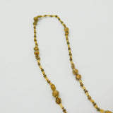 Early Spanish Sterling Silver Gilt Coin Necklace Filigree Floral Pendant c1720
