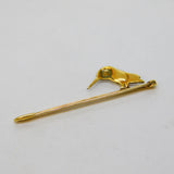 Victorian 15ct Yellow Gold, Enamel & Pearl Kingfisher Brooch Antique c1890