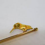 Victorian 15ct Yellow Gold, Enamel & Pearl Kingfisher Brooch Antique c1890