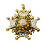 20ct Yellow Gold Enamel Royal Order of the Batch KCB Miniature Medal Antique