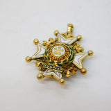 20ct Yellow Gold Enamel Royal Order of the Batch KCB Miniature Medal Antique