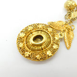 Early Spanish Sterling Silver Gilt Ornate Reliquary Form Pendant c1720 Colonial