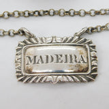 Georgian Sterling Silver Floral Madeira Decanter Label 1817 London Antique