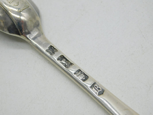 George II Sterling Silver Bone Marrow Scoop Spoon Lion Crest 1757 London Antique