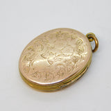 Victorian 9ct Gold Back & Front Enamel 'In Memory Of' Mourning Locket Antique