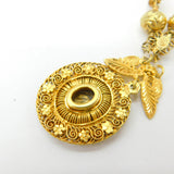 Early Spanish Sterling Silver Gilt Ornate Reliquary Form Pendant c1720 Colonial