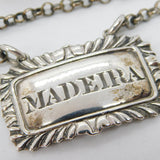 Georgian Sterling Silver Floral Madeira Decanter Label 1817 London Antique