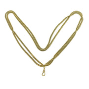Victorian Rolled Gold Long Guard Muff Chain & Dog Clip Necklace Antique
