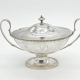 George III Sterling Silver Sauce Tureen & Cover Stag Crest Antique 1784 London