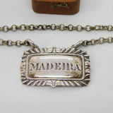 Georgian Sterling Silver Floral Madeira Decanter Label 1817 London Antique