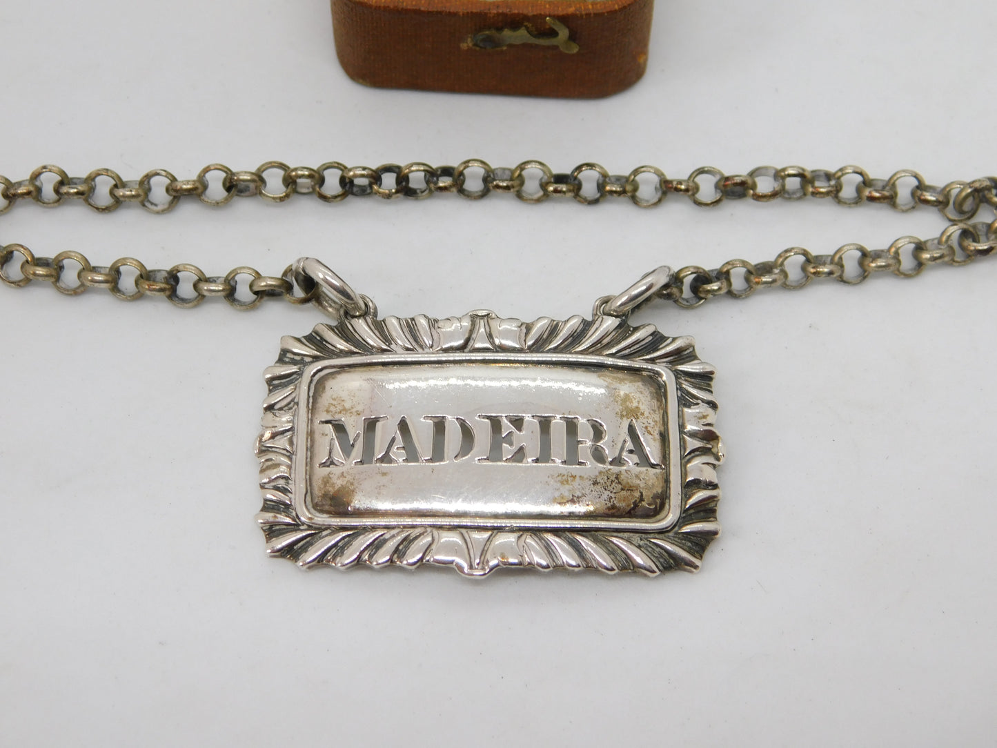 Georgian Sterling Silver Floral Madeira Decanter Label 1817 London Antique