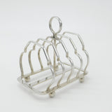 Large Sterling Silver Four Bar Toast Rack 1929 Birmingham Antique Art Deco