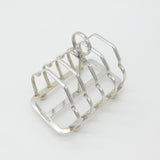Large Sterling Silver Four Bar Toast Rack 1929 Birmingham Antique Art Deco