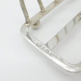 Large Sterling Silver Four Bar Toast Rack 1929 Birmingham Antique Art Deco