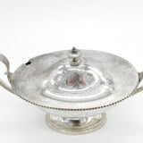 George III Sterling Silver Sauce Tureen & Cover Stag Crest Antique 1784 London