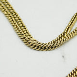 Victorian Rolled Gold Long Guard Muff Chain & Dog Clip Necklace Antique