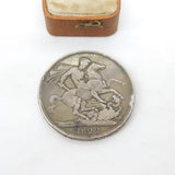 King George IV Sterling Silver Tertio Crown Coin 1822 Fair Condition Antique