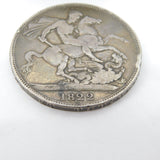 King George IV Sterling Silver Tertio Crown Coin 1822 Fair Condition Antique