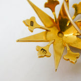 Victorian 18ct Gold & Seed Pearl Starbust Pendant or Brooch Antique c1890