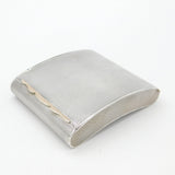 Sterling Silver Engine Turned Cigarette Case with Rose Gold Clip 1931 Chester
