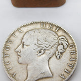 Queen Victoria Sterling Silver Young Head Crown Coin 1845 Fine Condition Antique