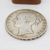 Queen Victoria Sterling Silver Young Head Crown Coin 1845 Fine Condition Antique