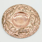 Arts & Crafts Planished Fish Pattern Charger by Newlyn Antique c1890
