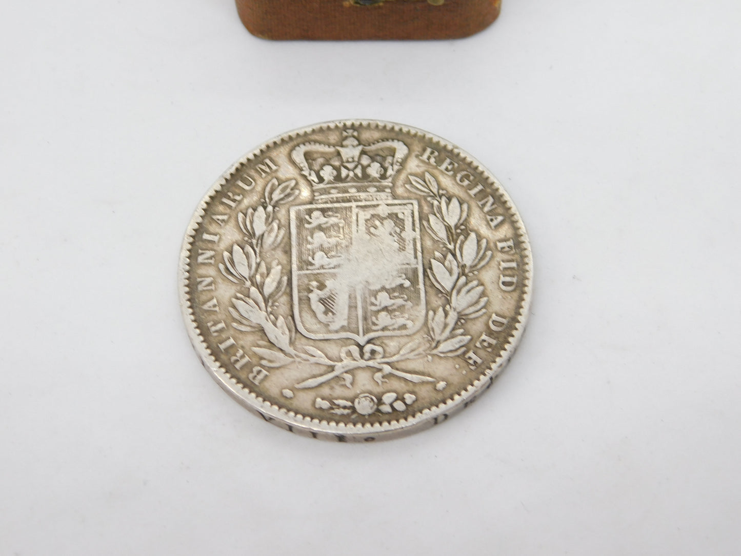 Queen Victoria Sterling Silver Young Head Crown Coin 1845 Fine Condition Antique