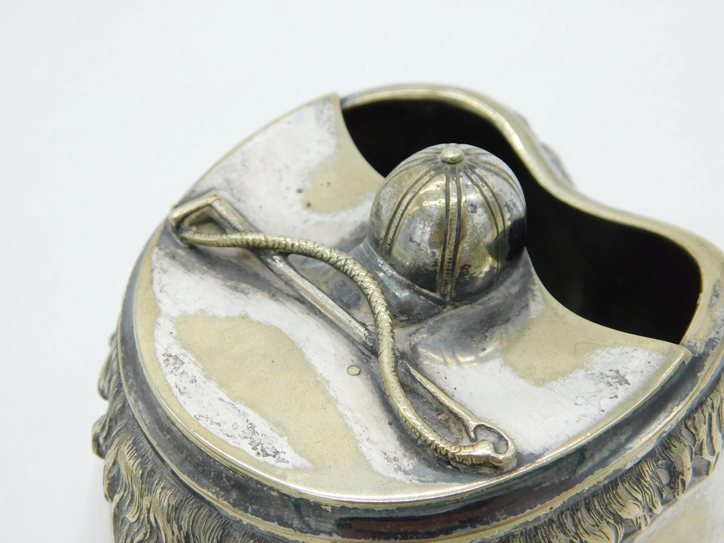 Victorian Silver Plated Horse Hoof, Shoe, Jockey Cap & Crop Spoon Warmer Antique