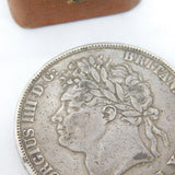 King George IV Sterling Silver Secundo Crown Coin 1821 Fair Condition Antique