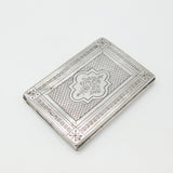 Victorian Sterling Silver Floral Pattern Week Diary Case 1871 Birmingham Antique