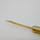 Edwardian 9ct Yellow Gold Engine Turned Propelling Toothpick Fob Antique c1910