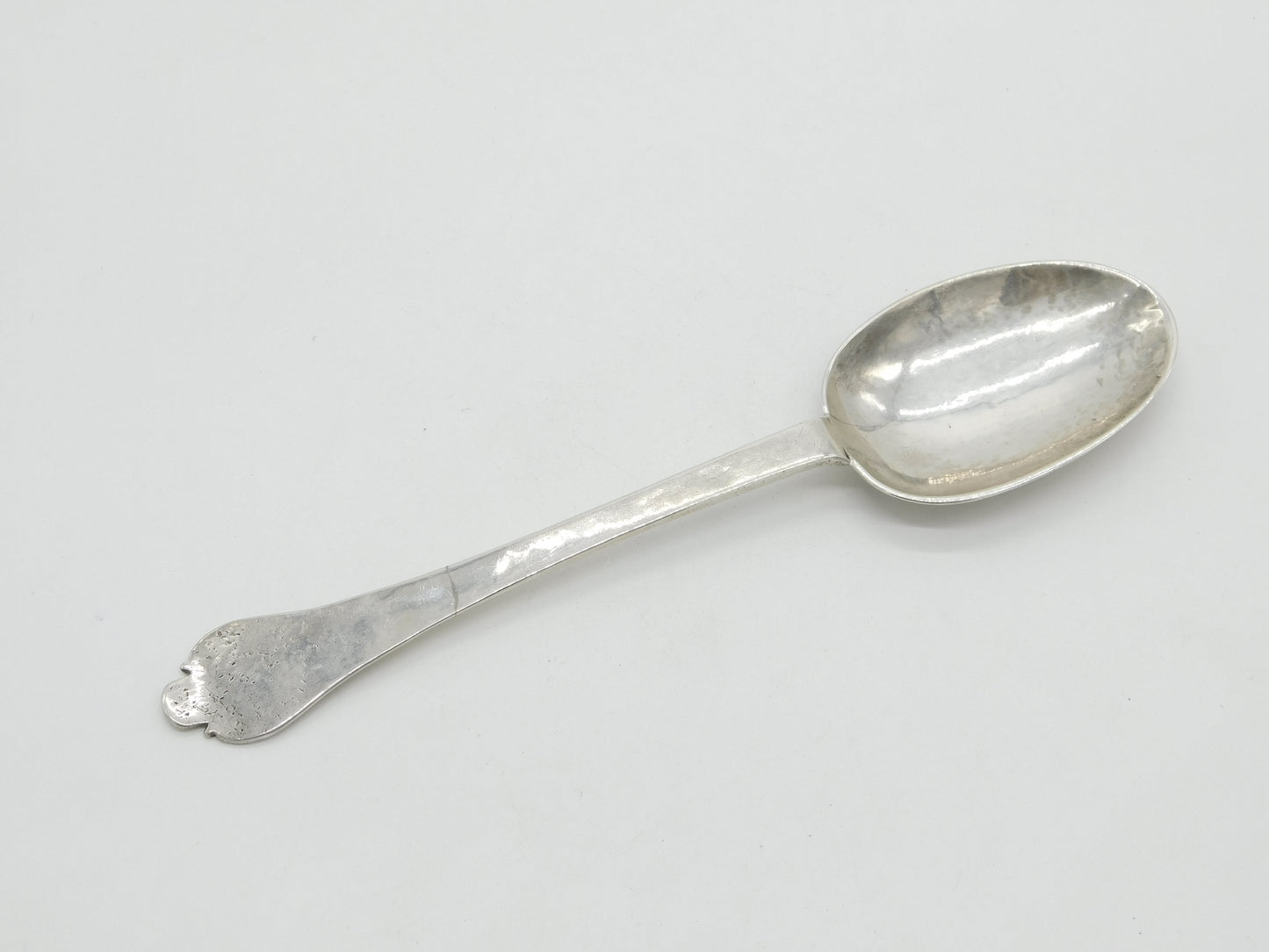 King Charles II Sterling Silver Dog Nose Trefid Spoon London, 1679 C.K Kemble