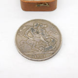 King George IV Sterling Silver Secundo Crown Coin 1821 Fair Condition Antique
